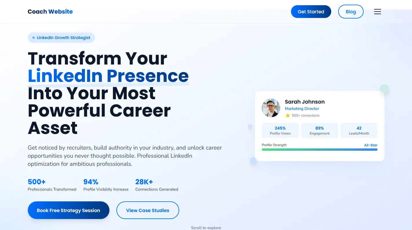 LinkedIn Coach Website